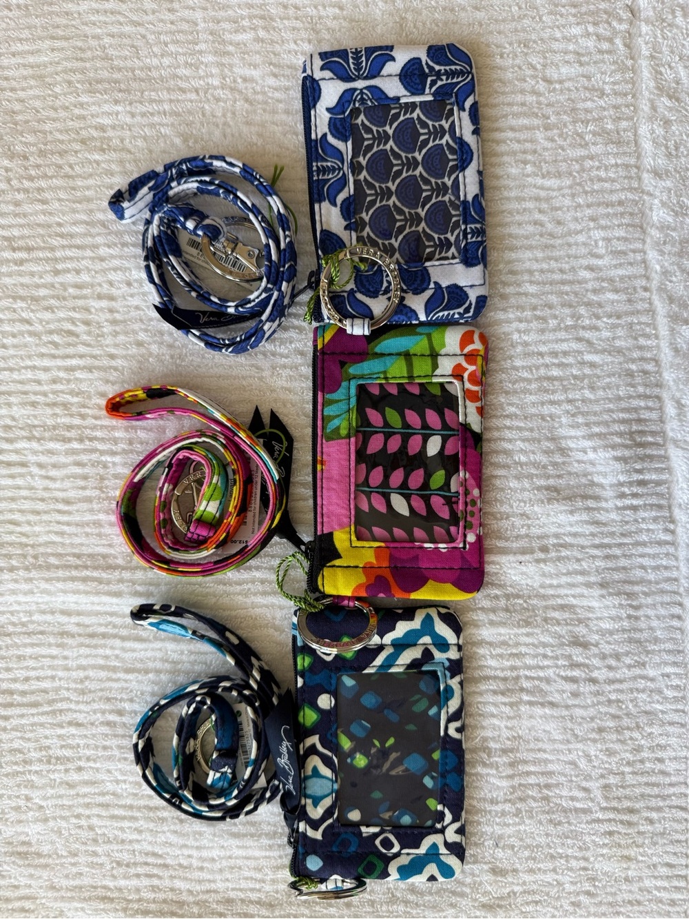 Vera Bradley Zip ID case and Lanyard (3 sets)